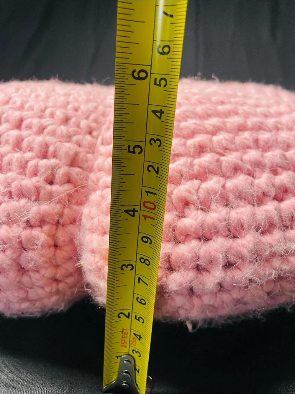 Blush Pink Crochet Flower Accent Pillow - Cozy Decorative Cushion